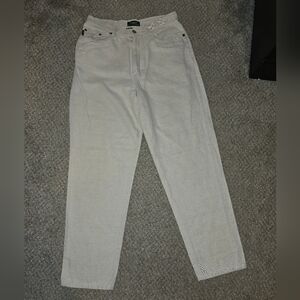 Women's Ralph Lauren Cream Colored Straight Leg Jeans Size 12